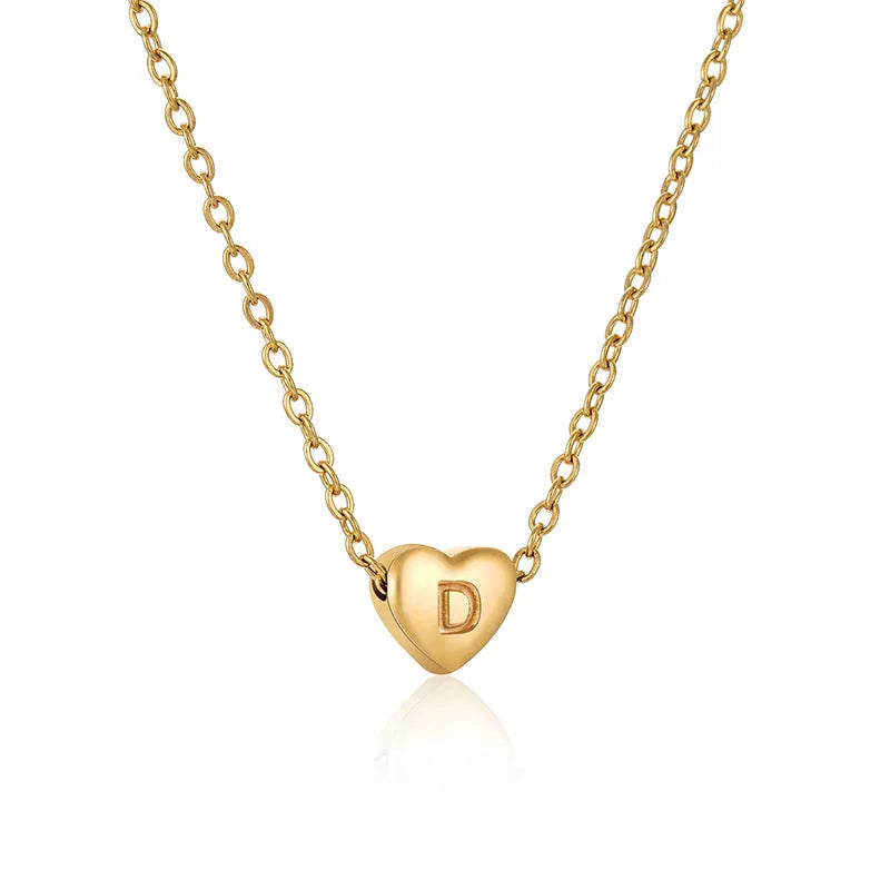 Love letter necklace stainless steel heart-shaped pendant clavicle chain 450mm women