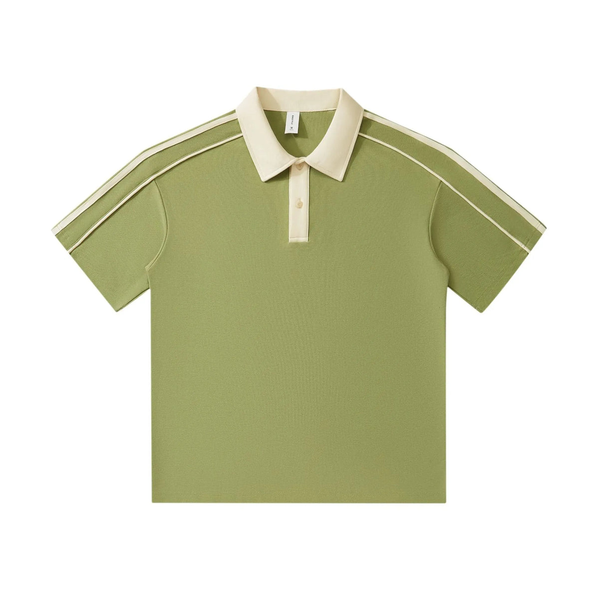 Casual lapel short sleeve t-shirt, loose cotton blend drop shoulder polo shirt in two-tone colour, sizes S to 3XL