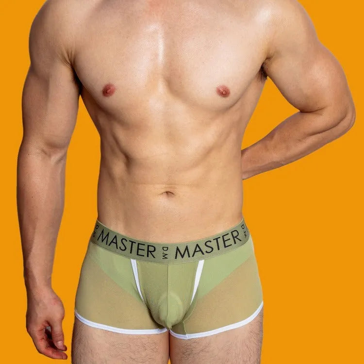 Men's low waist ice silk shorts in solid colours showing quick-drying lightweight construction