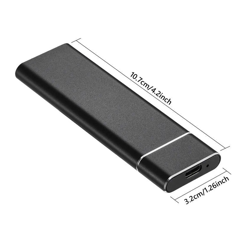 6TB external mobile hard disk with metal shell in black, blue, orange, red, or silver colour options