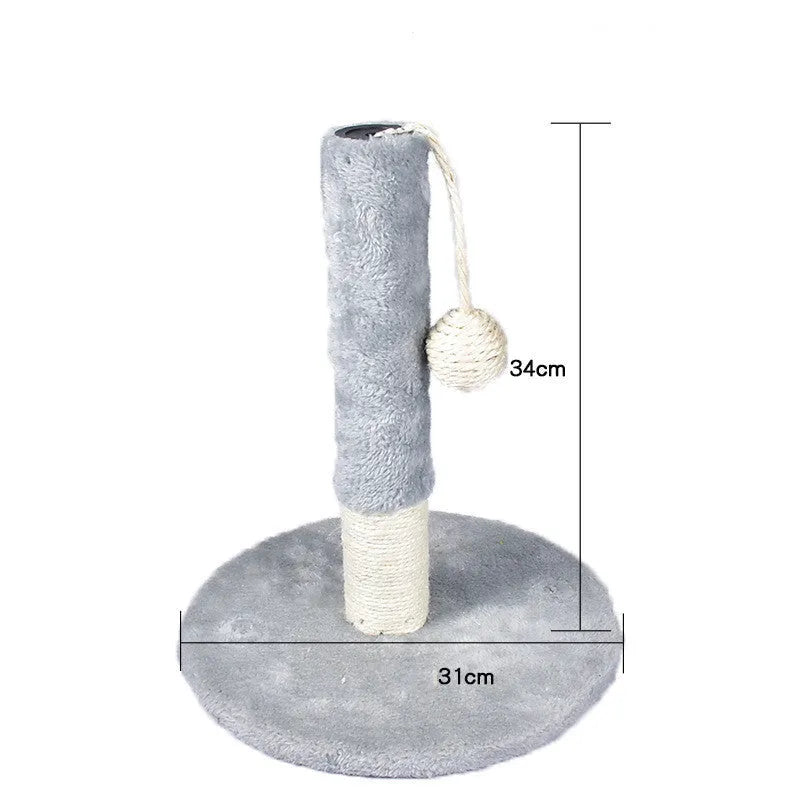 Solid wood cat climbing frame with integrated litter tree in grey colour option
