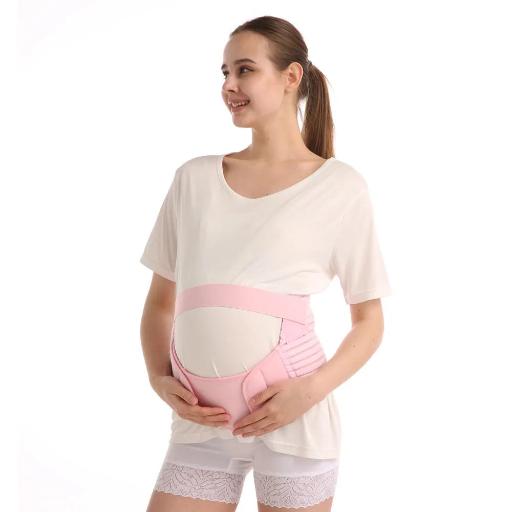 Adjustable maternity support belt with Velcro closure in elastic material for pregnancy abdominal support