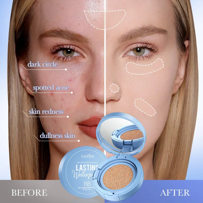 Contour primer concealer BB cream in tube packaging, 15g, skin brightening formula, Natural or Ivory White shade