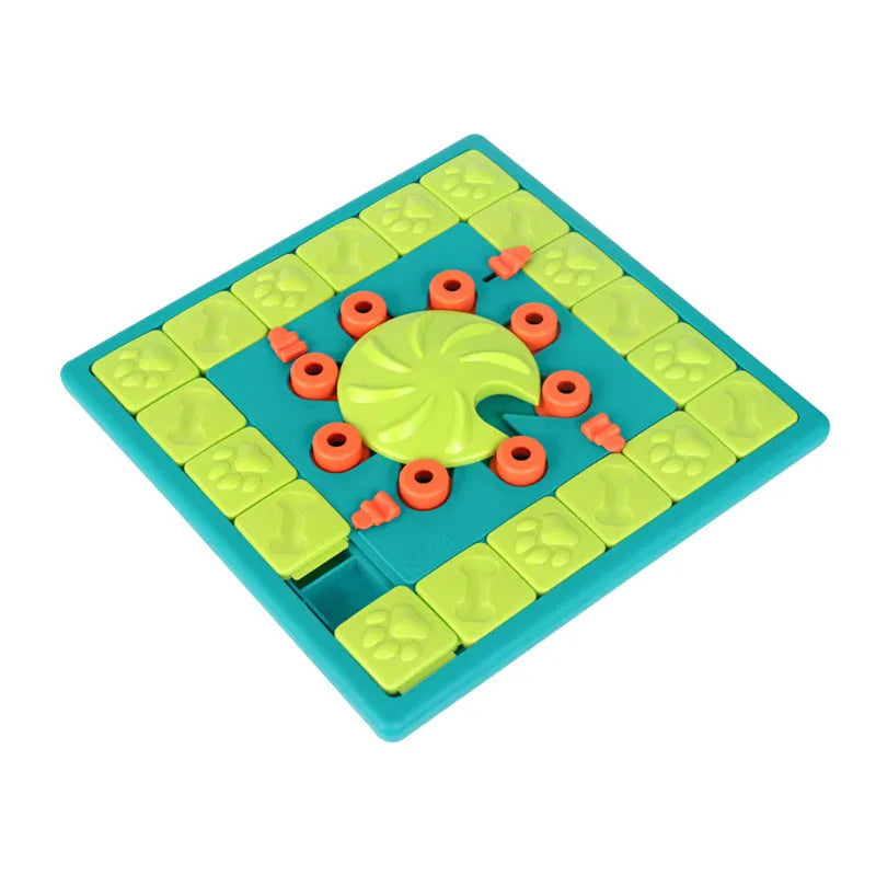 Dog training feeding toy leak feeder in Mahjong Treasure Hunt colour, made of plastic, weight 1.3kg