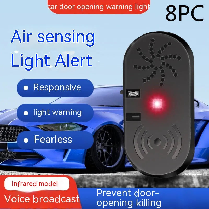 Black ABS plastic car door reminder with infrared sensor for vehicle safety