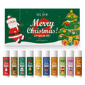EELHOE Christmas limited lip balm set of 10 assorted flavours in festive packaging.