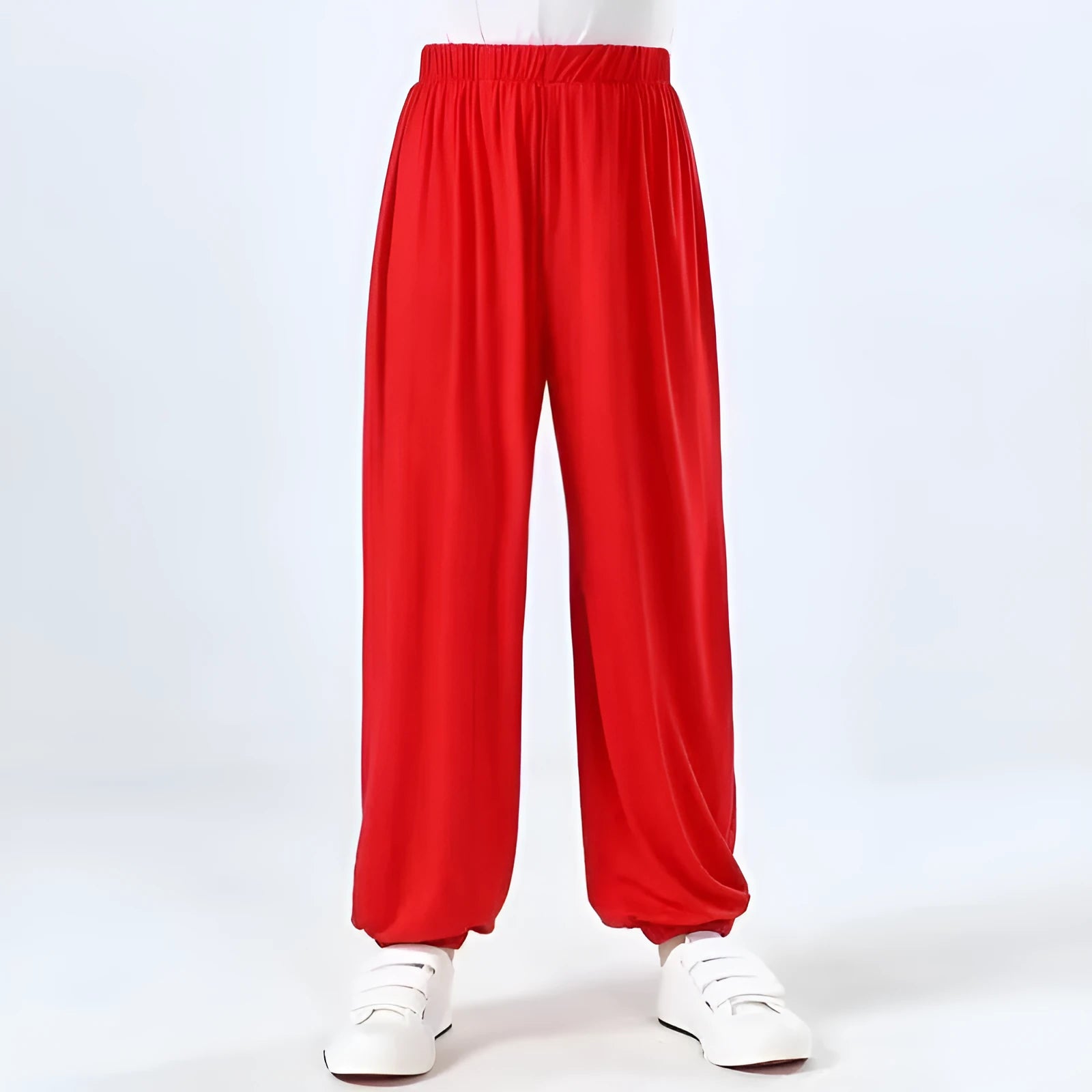 Children's black Sanda practice pants made from high elasticity Lycra fabric for martial arts training