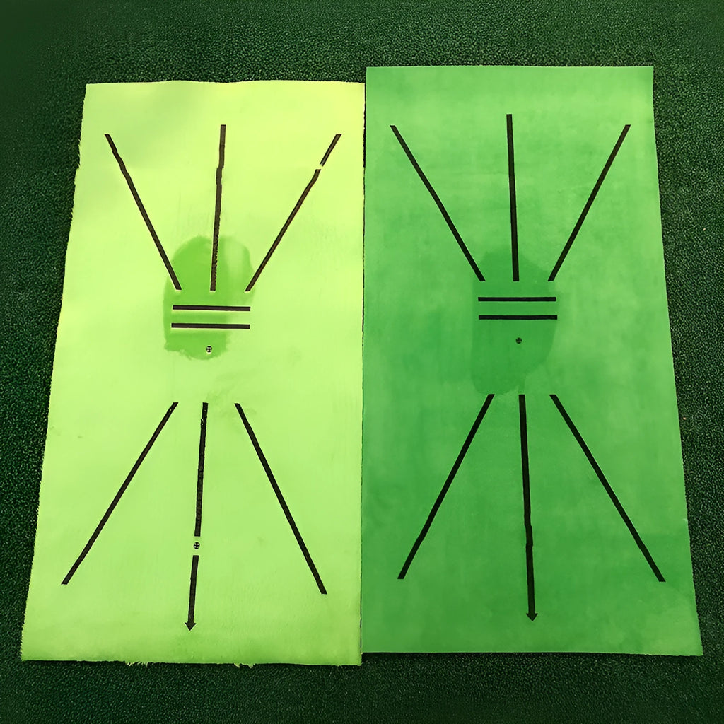 Indoor golf practice pad with crystal swan suede surface, SBR base, three rainbow balls, 30x60cm