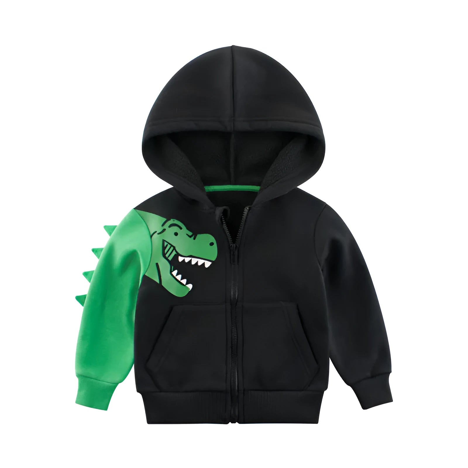 Cotton blend cartoon printed children's sweater in black, Korean style, suitable for heights 90-140cm