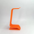 Iron computer headphone bracket, modern simplicity style, 25.1x7x12.3cm, black finish on wooden desk