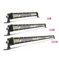 Ultra-thin single row LED light bar in white housing for motocross roof mounting, 30 inch model