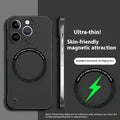Black frameless strong magnetic phone case for iPhone 13 Pro with PC construction and sprayed finish