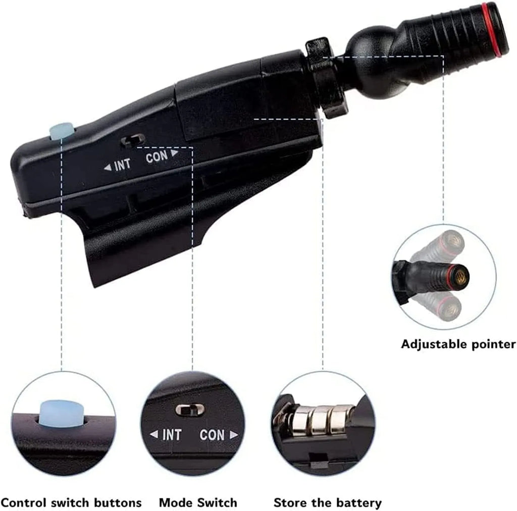 Black golf putter laser aiming instrument for putting practice and alignment training