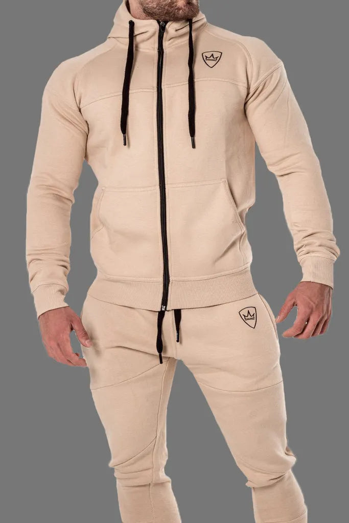 Patterned 80% cotton sport suit sweater top in Army Green, Black, Khaki, and Red options