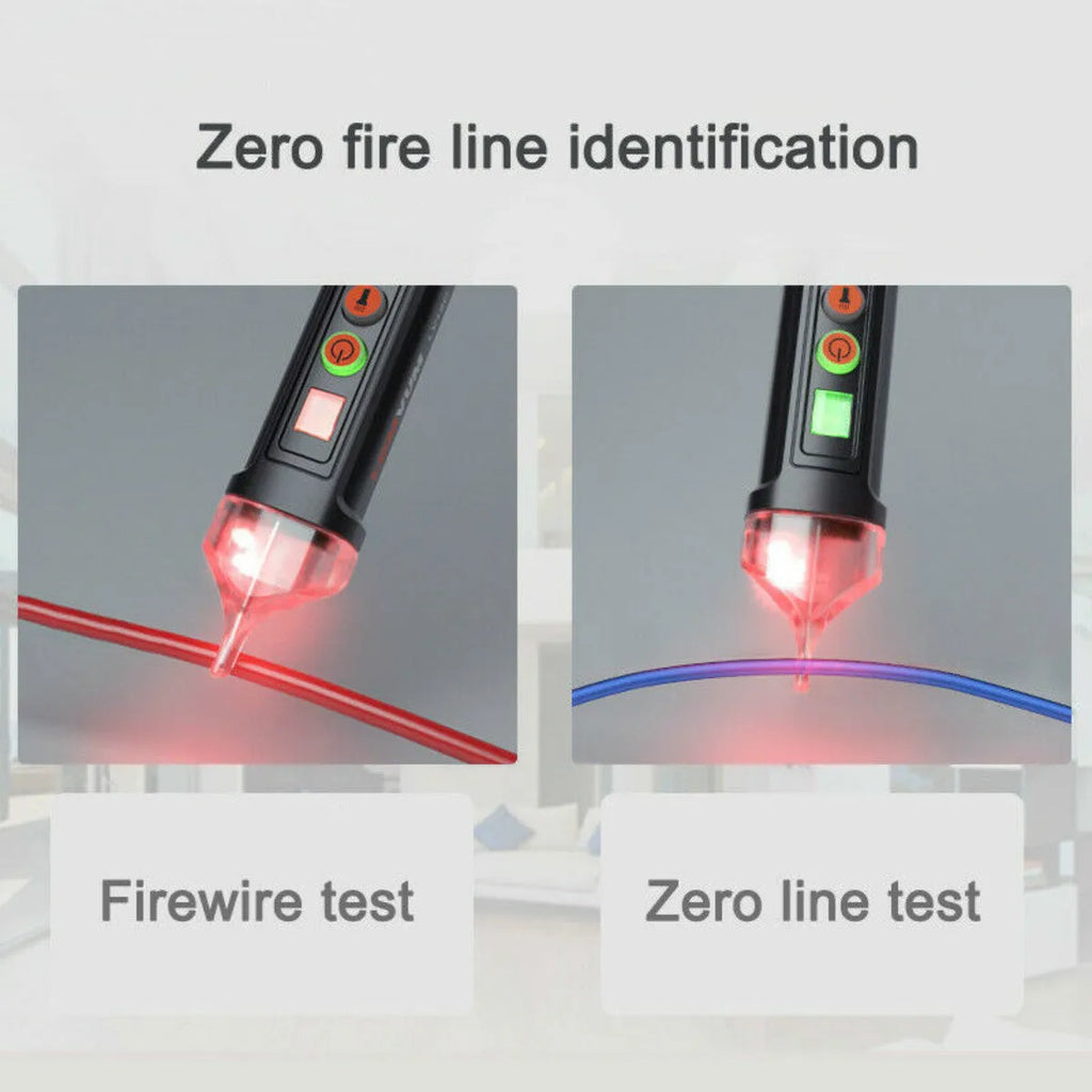 Intelligent checkpoint test pencil with sound and light alarm for solid and empty line detection