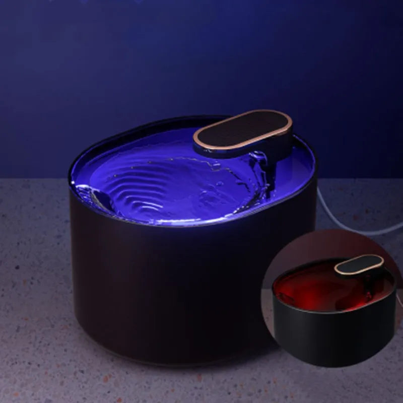 Automatic pet water fountain with USB cable, water pump, and filter element for cats and dogs in Berlin Blue colour