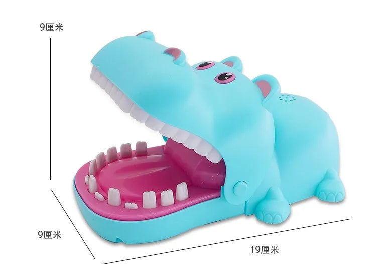 Multicoloured plastic bite hand animal toy in dog, crocodile, shark, and hippo shapes for parent-child game play