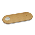Wooden wireless charging pad made from natural bamboo with beech or walnut wood finish