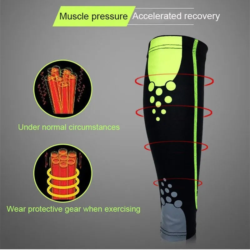 Knitted polyester and Lycra calf support sleeve, 29-31cm, in seven colours for men and women