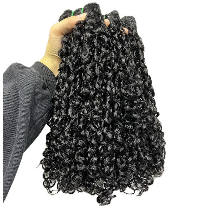 Pissy06 colour real human hair front lace wig shown in long lengths with natural styling.
