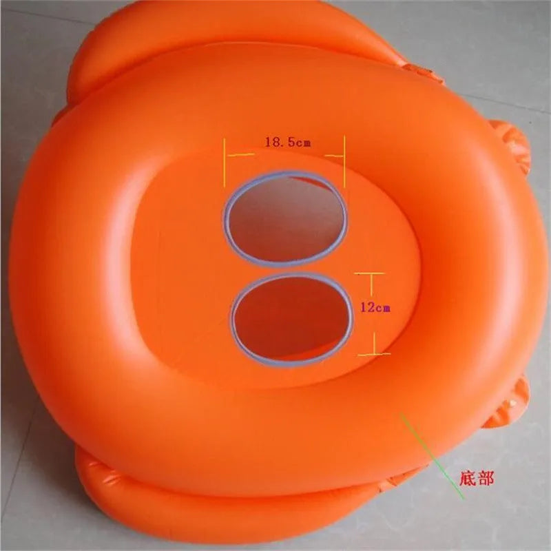 Baby toddler swimming pool float seat ring with cartoon designs made from 25mm thick environmentally friendly PVC