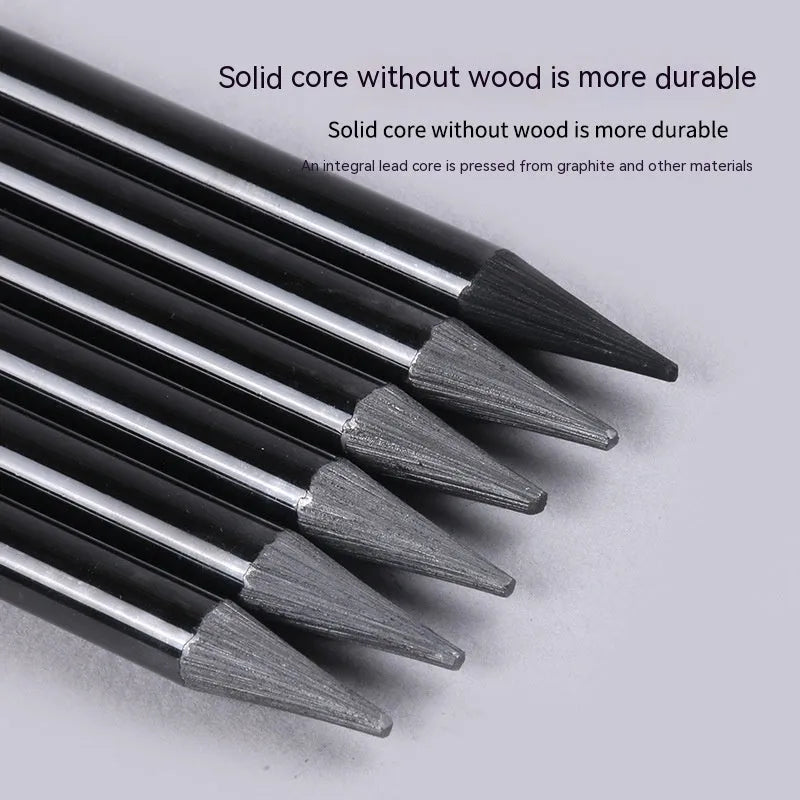 A pack of wooden graphite and carbonised drawing pencils on a suction card.