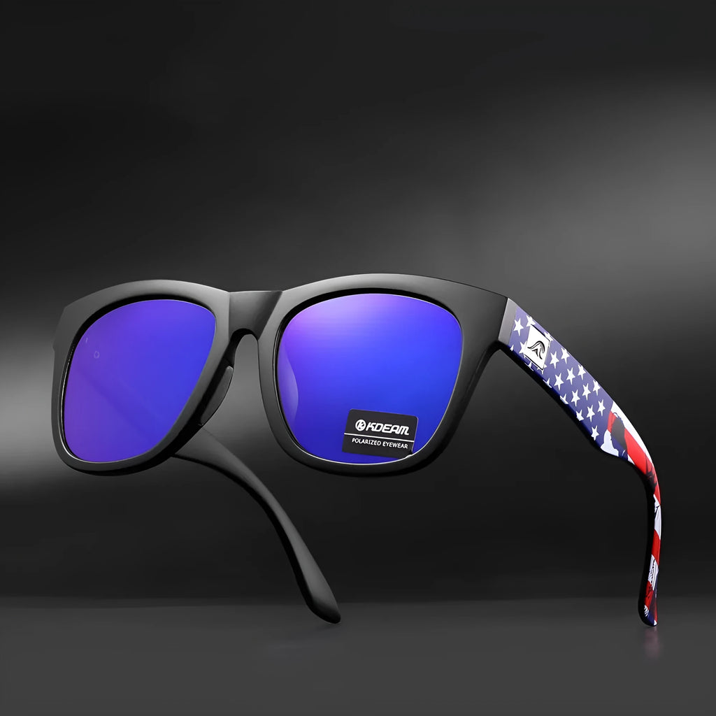 Polarised sunglasses with TAC lenses and PC frame for UV protection during outdoor activities