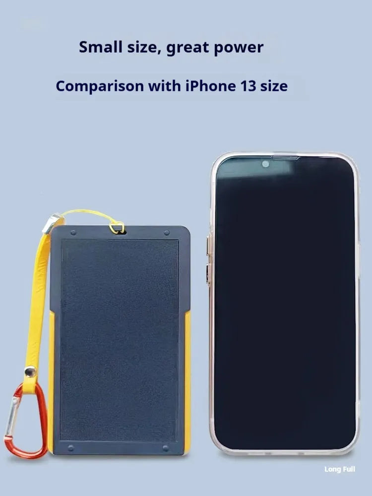 Solar rechargeable LED tent light in plastic housing, available in blue green red colours