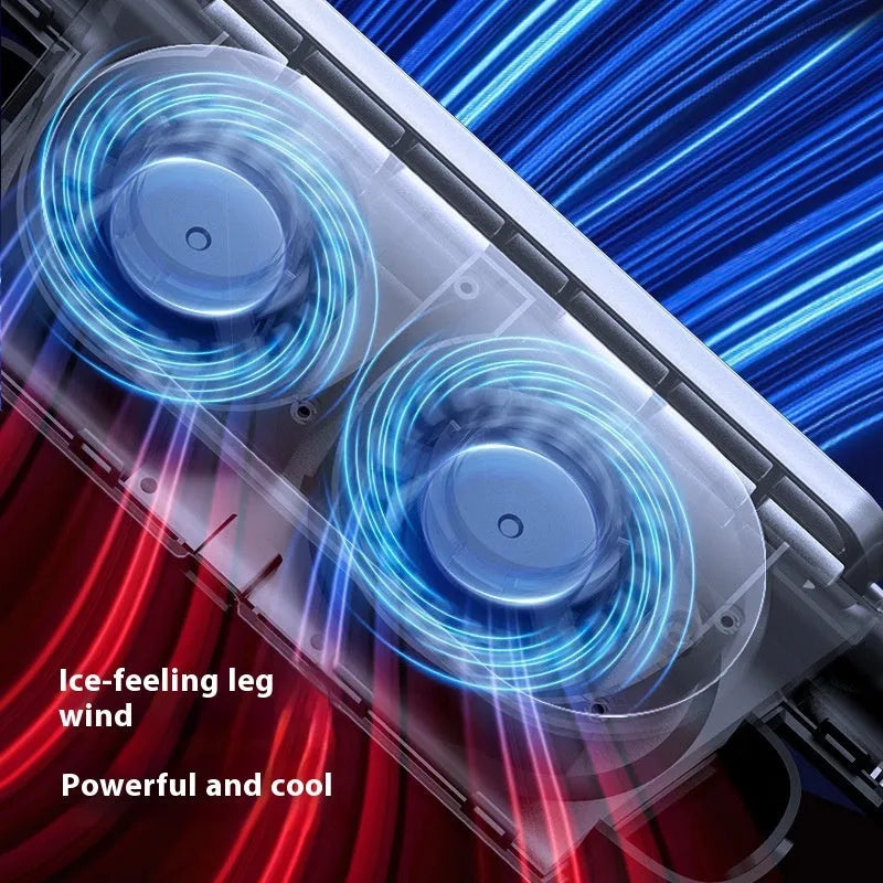 Creative New USB plug-in bladeless car fan with Velcro mount in black, white, or beige, showing manual control button.