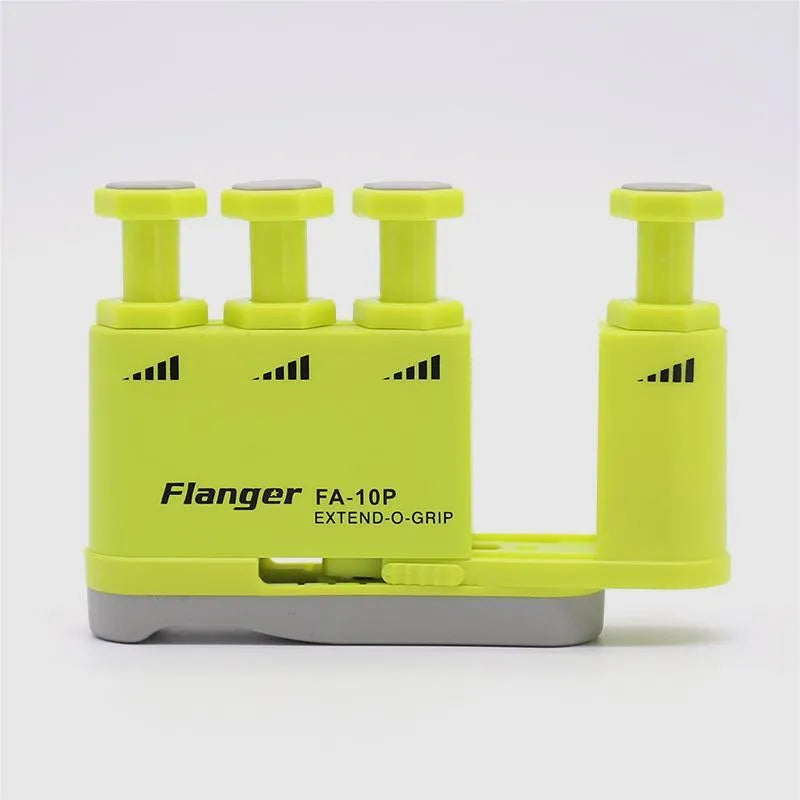 Plastic finger strength trainer in black, 80x72x30mm, with adjustable resistance for guitar and climbing practice