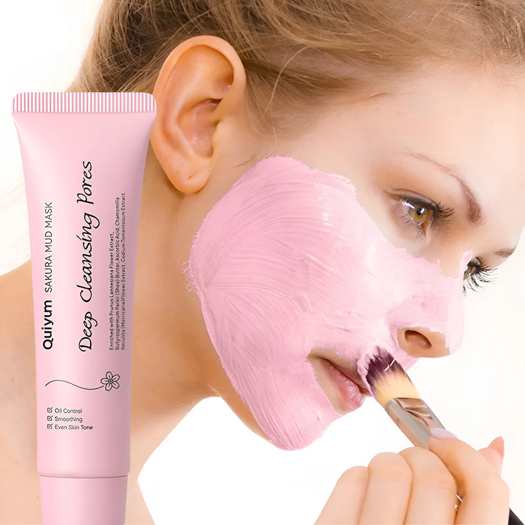 30g cherry blossom mud facial mask single pack for oily or combination skin cleansing and hydration