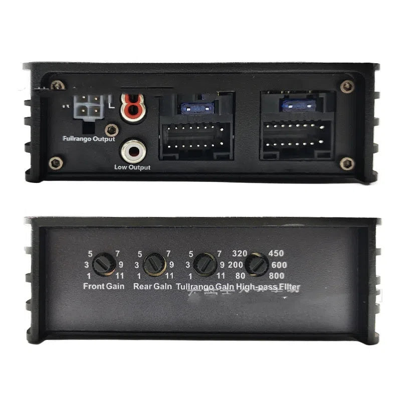 Black car modification lossless DSP amplifier audio processor 8x75W 12V compact size 12x12x4cm