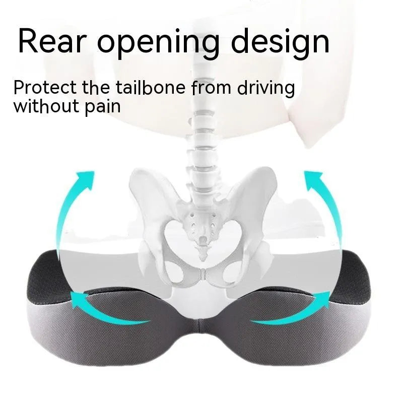 Curved bevel seat cushion in four colour options for tailbone and back support