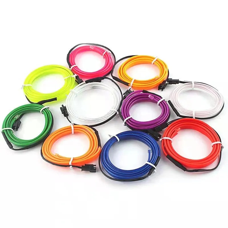 6 metre car interior USB LED ambient light cable in ten colour options