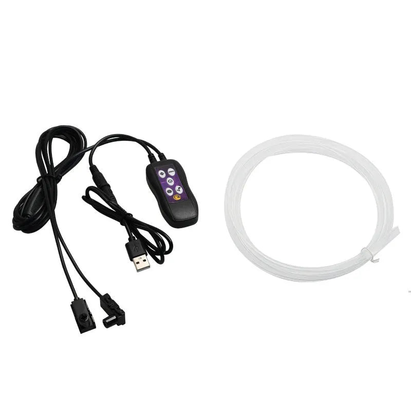 Car USB LED colour changing atmosphere lamp for dashboard and centre console lighting