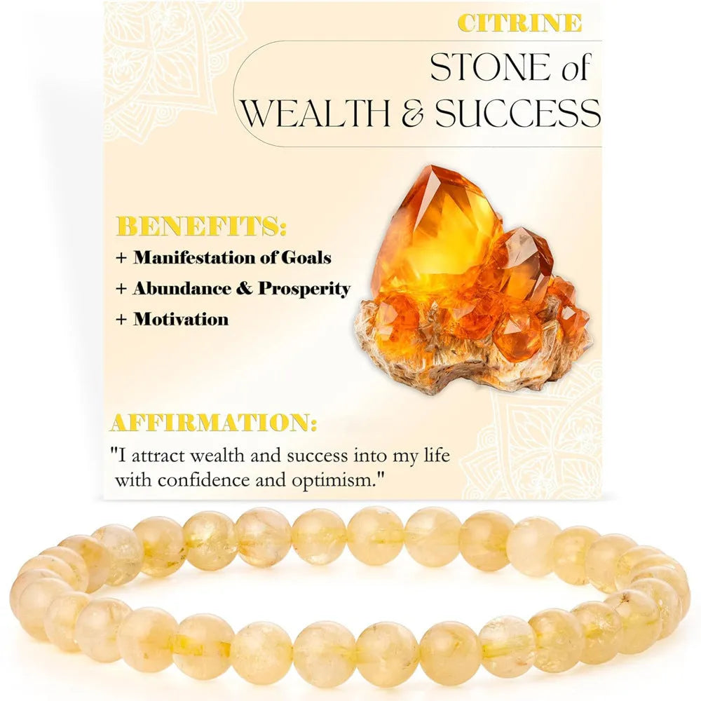 Handmade geometric agate stone bracelet with 6mm beads in African pine colour on a white background.