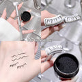 Double-headed waterproof quick-dry eyeliner pen and lotion in black and brown for smudge-proof lower lash sealing