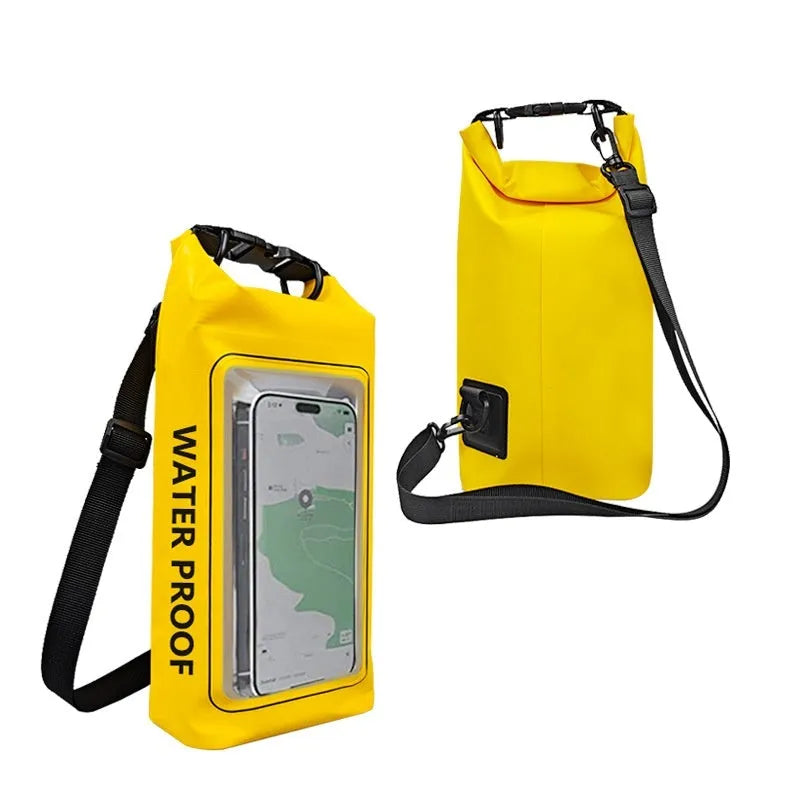2L waterproof crossbody bag for mobile phone protection during swimming and beach activities
