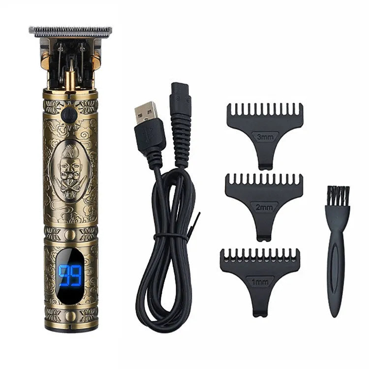 Professional hair and beard trimmer metal stainless steel 20x10x5.5cm USB charging gradient colour