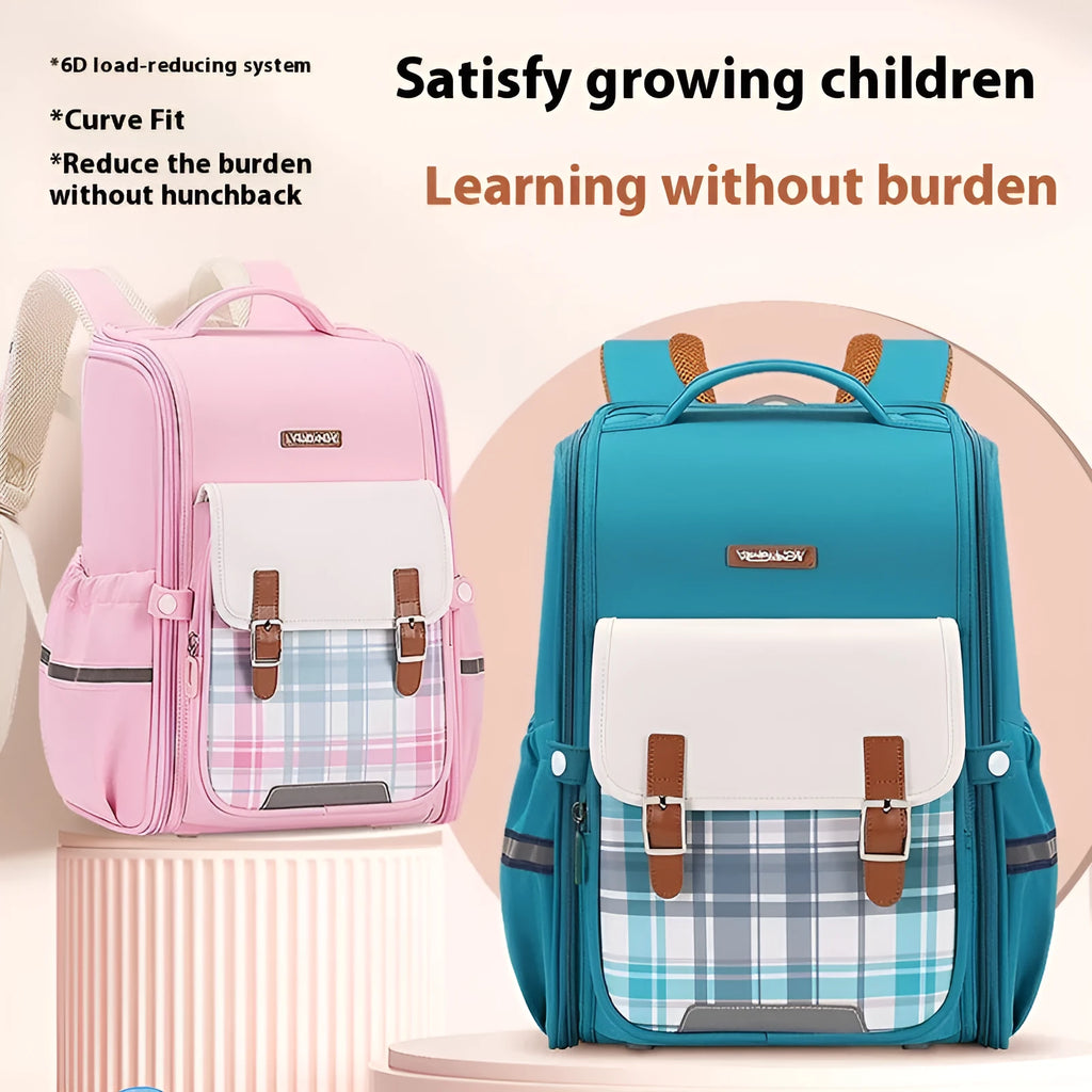 Lightweight Oxford cloth school backpack in multiple colour options for grade 5-6 students