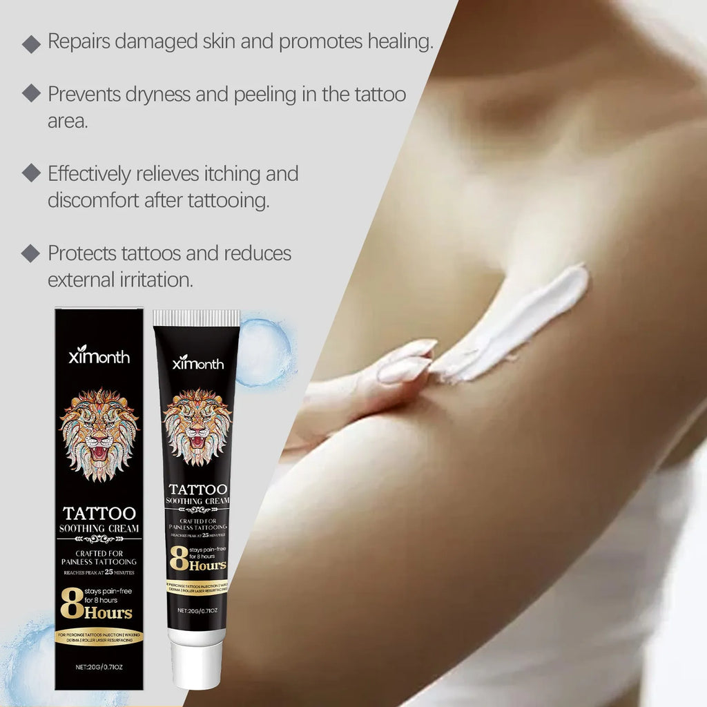 20g tube of tattoo soothing neck cream for post-procedure skin care