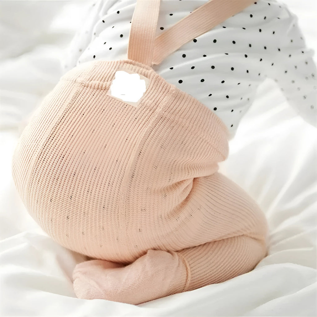 Combed cotton baby crawling cross overalls for girls in 7 colours – high-waist soft-treated fabric