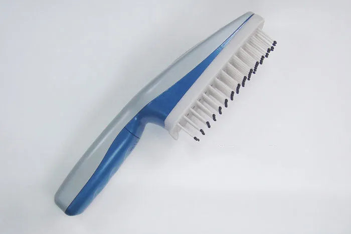 Pet comb with negative ion and ozone function, 21.5cm length, removable brush head, 78 comb teeth