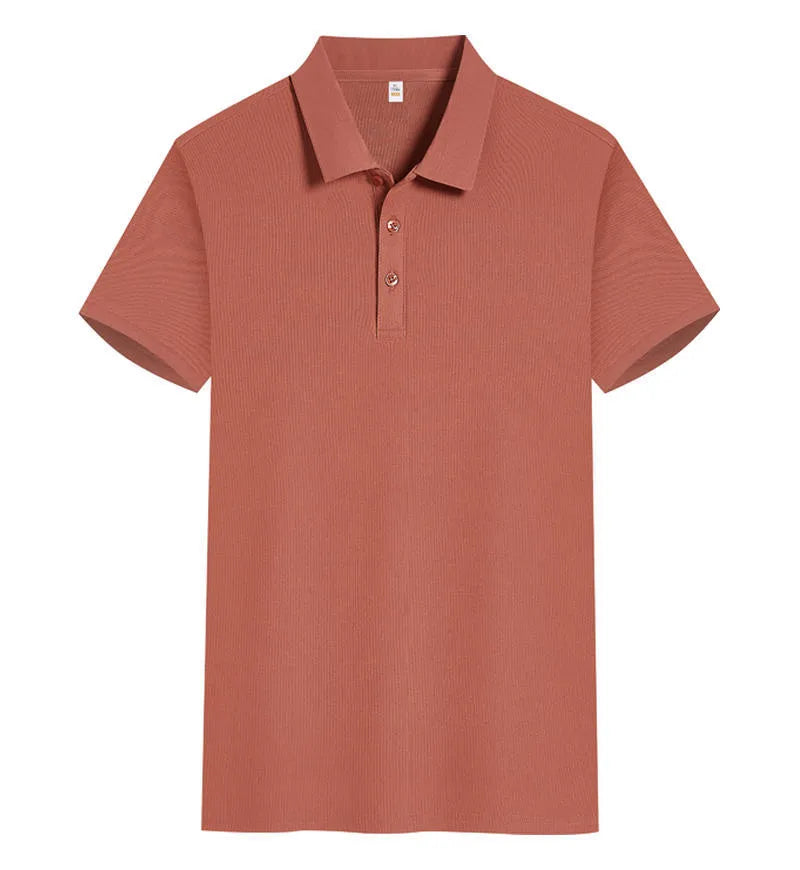 Solid colour cotton blend polo shirt overalls with short sleeves and slit detail, available in multiple colours and sizes