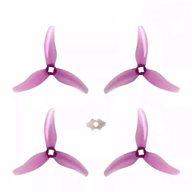 36-inch PVC three-leaf FPV voyage paddle blade set in transparent colours on white background