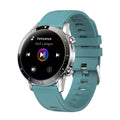 Blue alloy Bluetooth smartwatch with 1.3-inch screen showing call interface on wrist