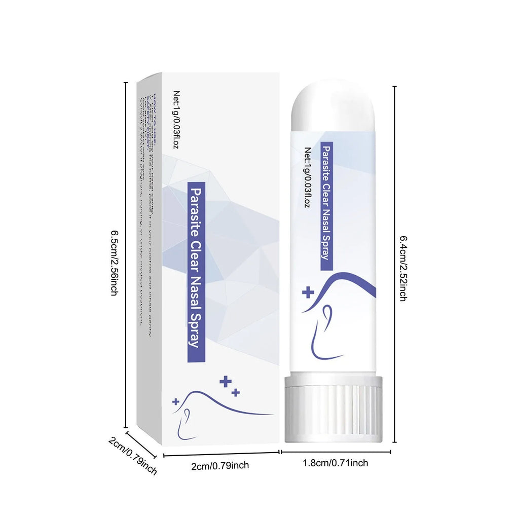 Compact manual nose drain plunger suction tool for family sinus relief.