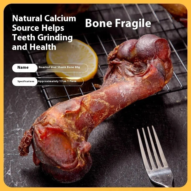 A high calcium roasted ox bone flavour molar rod chew toy for puppy teeth cleaning and training.