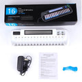 VIP-1680C LCD smart charger with 16 slots for AA AAA batteries and two 9V slots, ABS flame retardant casing, EU US plug options