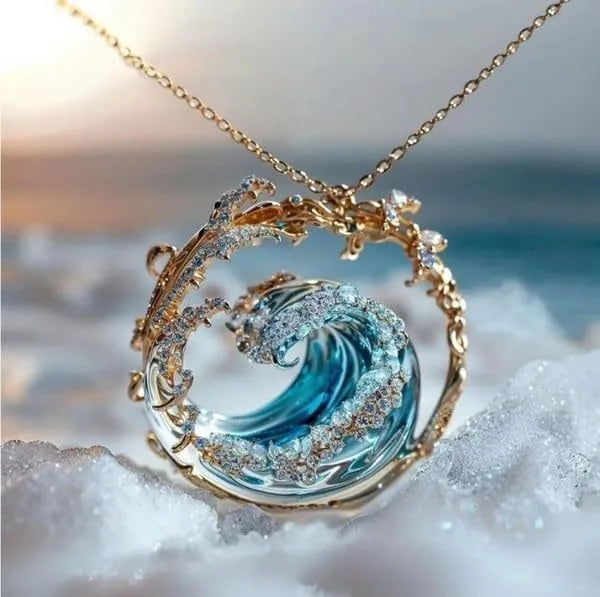 HAILANG ocean theme adjustable copper necklace with electroplated finish and regular chain for women